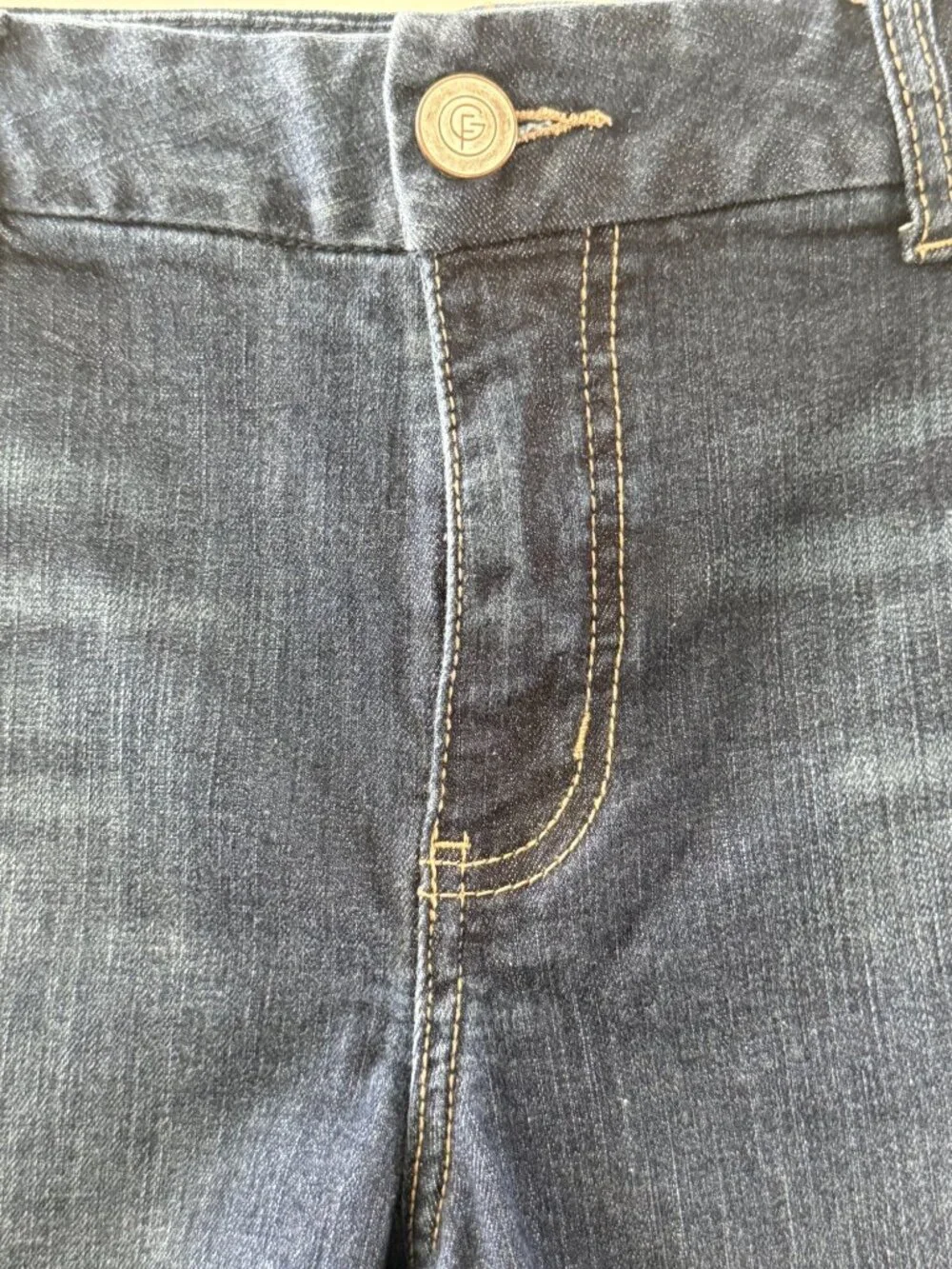 Lane Bryant Womens Bermuda Denim Shorts Size 16 Genius Fit Jeans Dark Wash With